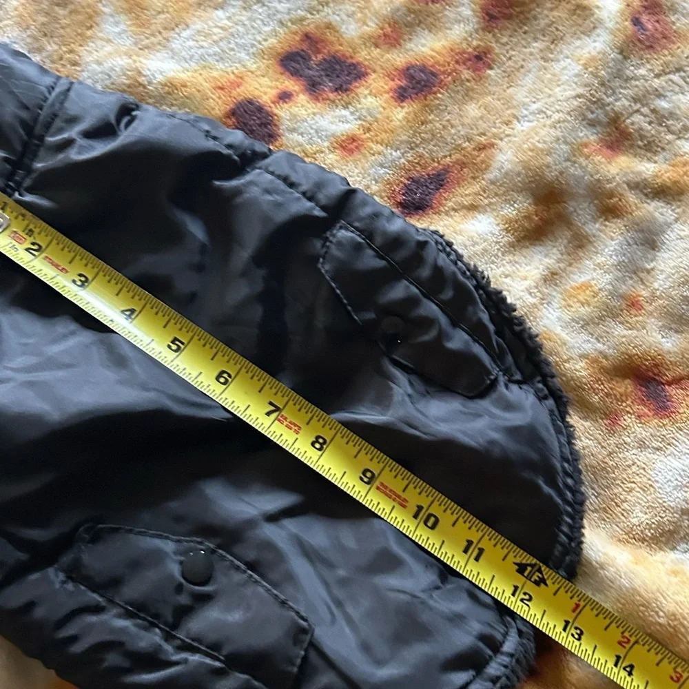 Black Hooded Dog Jacket - size medium